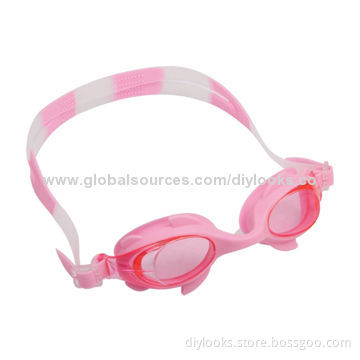 Professional Swimming Goggles with Ear Plug, for Children, Pink